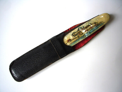 Alt Souvenir Taschenmesser Richartz + Söhne m. Abb. Kurhaus Scheveningen Holland