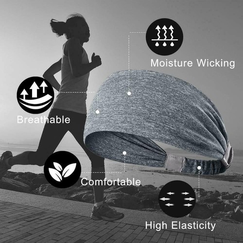 Banda para la cabeza del cabello diadema elástica elástica deportes yoga gimnasio - Imagen 5 de 17