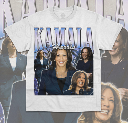 Kamala Harris T-Shirt Funny Bootleg Retro Vintage 90s President USA 2024 Shirt - Picture 2 of 8