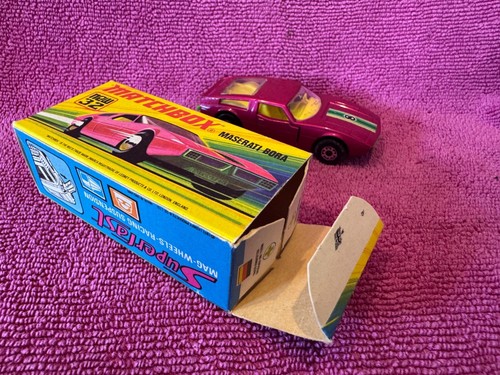 Matchbox No. 32 - Mint Maserati Bora with Original Type i Box - Picture 8 of 10