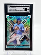 BOBBY WITT JR 2022 TOPPS FINEST AQUA SHIMMER REFRACTOR 120/175 SGC 10 #62 JC