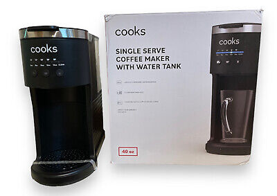 Cooks Single Serve Coffee Maker With Water Tank 40 Oz - 5 Convenient Brew  Sizes