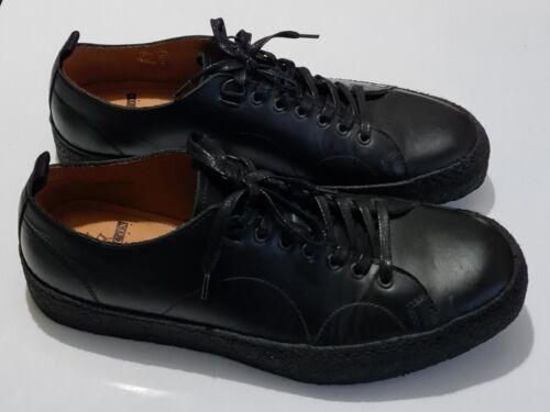 Fred Perry George Cox Leather Lace-up Tennis Sneaker Shoes Black Size uk 10 - Picture 4 of 8