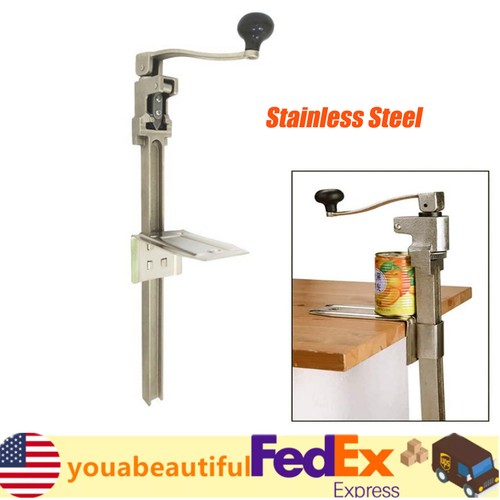 Commercial Can Opener Kitchen Restaurant Heavy Duty 11" Stainless Steel Tool USA