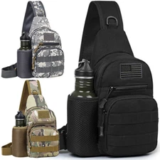 Men Outdoor Tactical Backpack Shoulder Sling Bag Chest Pack Sport Travel Hiking
