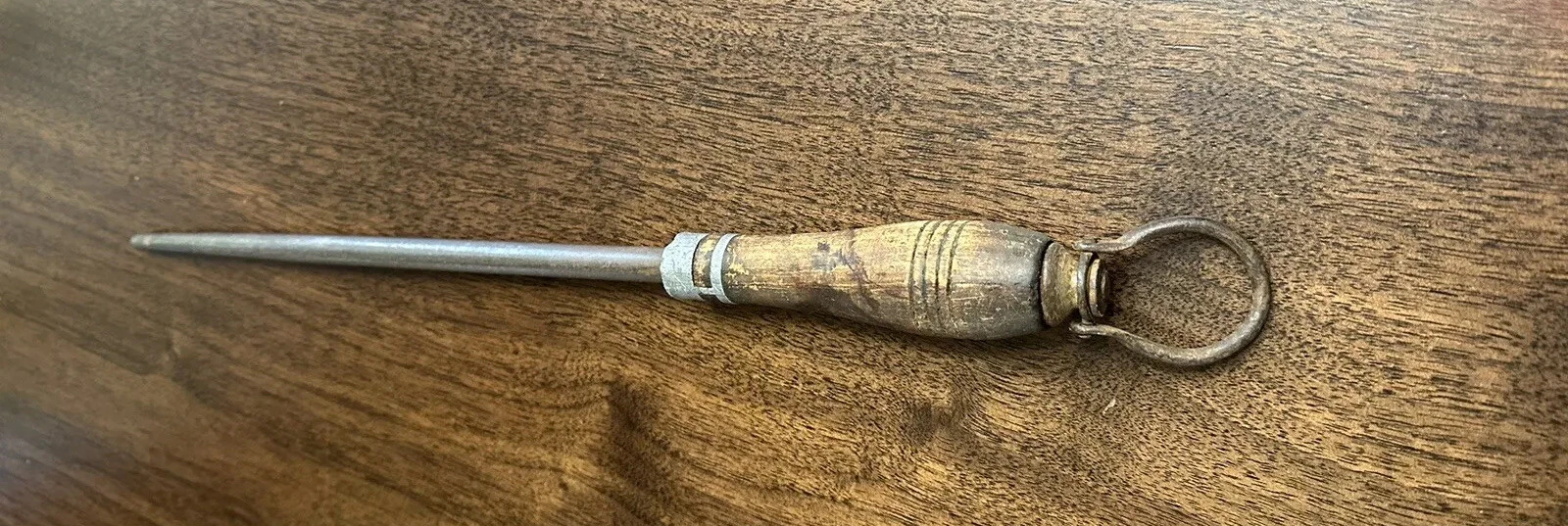 Civil War Era Foster Brothers Knife Sharpener 12” Steel Honing Rod Rare HTF