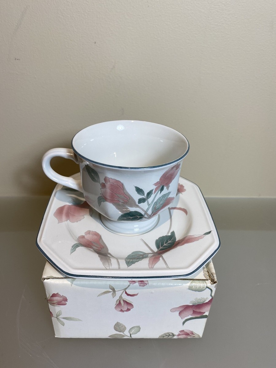 Vintage Mikasa 5 piece square china dinnerware set F3003 SILK