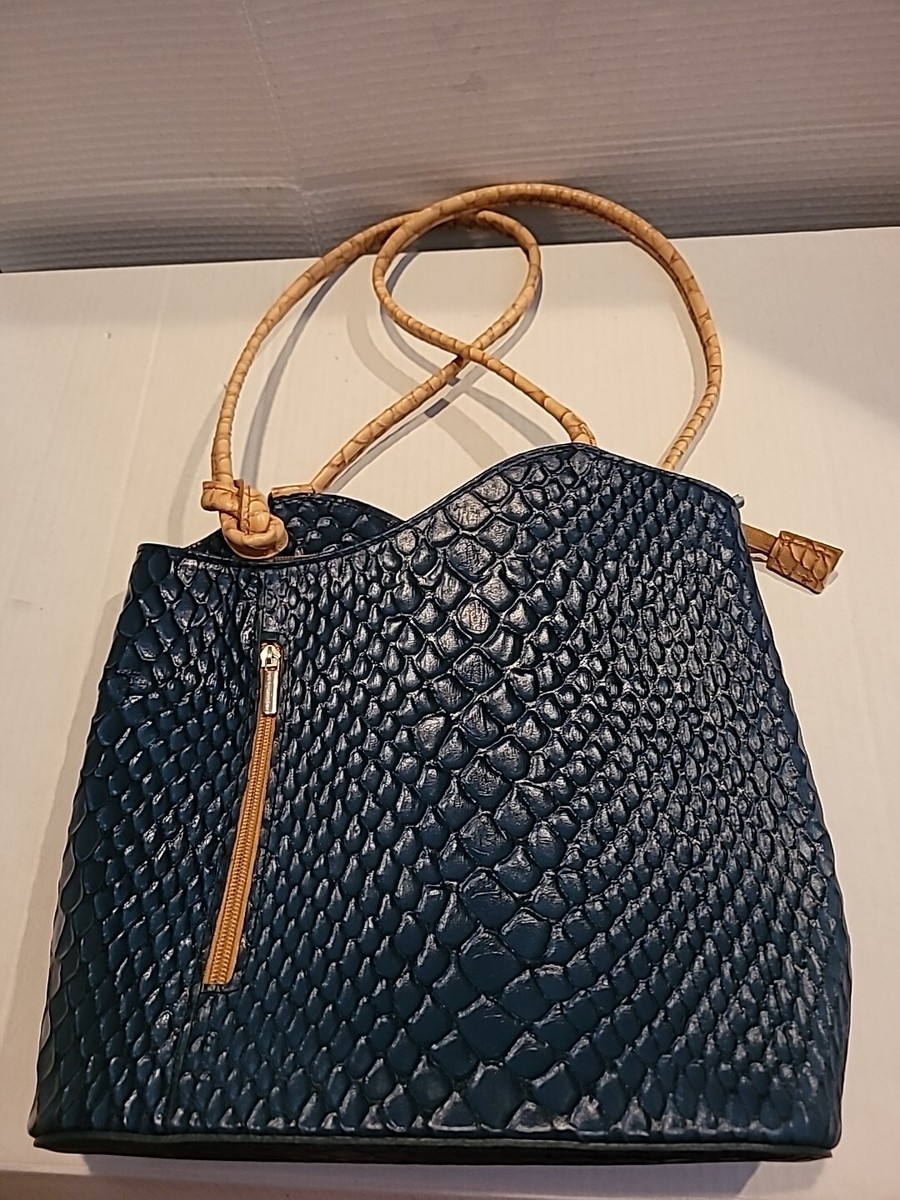 Borse in Pelle Made in Italy Genuine Leather Croc Pattern