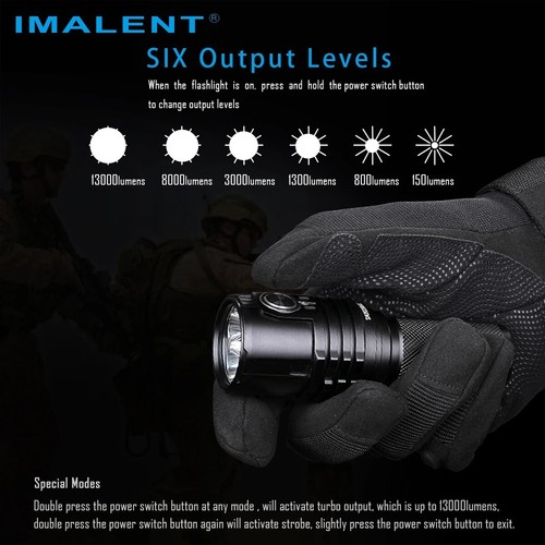 IMALENT MS03 EDC Powerful Flashlight 13000 Lumen XHP70.2 LED Rechargeable Light - Picture 7 of 12