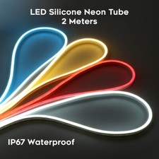 2M LED Strip Light Silicone Tube, Waterproof IP67, Flex Neon Tube Only - 16x16mm