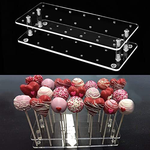 Transparent 21-Hole Cake Pop Display Stand for Parties PY8737 Transparent 21-Hole Cake Pop Display Stand for Parties PY8737
