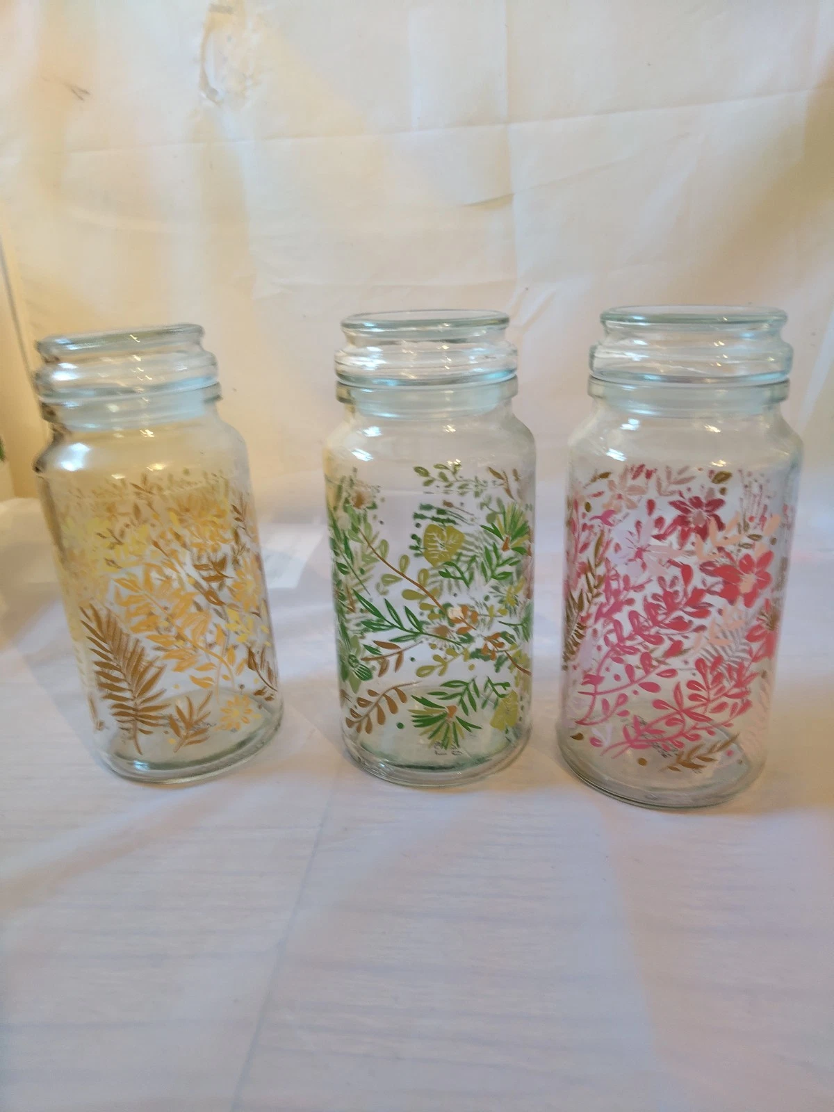 L'or, Douwe Egberts Limited Edition Floral Coffee/ Storage Jars X 3 150g
