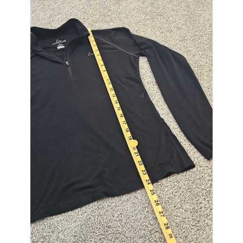 Paradox Merino Blend Base Layer Women Medium Black 1/4 Zip Outdoor Long Sleeve - Picture 5 of 7