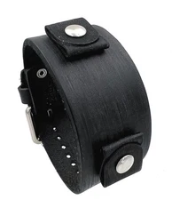 Nemesis NF-BB Washed Out Brown 20 mm Lug Width Wide Leather Cuff Watch Band