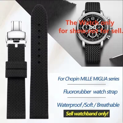 Silicone Tire Tread Pattern Strap for Chopard Mille Miglia Watch 21mm 23mm New - Photo 1/4