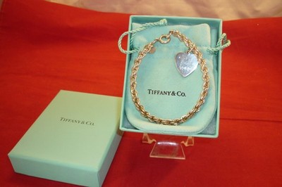TIFFANY & CO BRACELET STERLING SILVER ( MONOGRAMED TL 1980 ) TRUE LOVE 1980