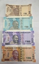 INDIA: 10-50-100-200-500 Rupee, Banknote 2018-21 Indian Rs Free Ship