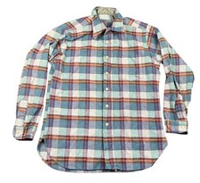 Vintage Pendleton Wool Check Plaid Shirt Large Made in USA Collared