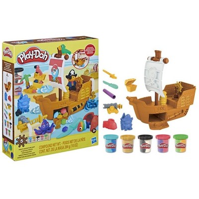 Play-Doh Piraten Abenteuer Schiff Spielset Kinder Kreativ Modellieren Spielzeug Geschenk NEU