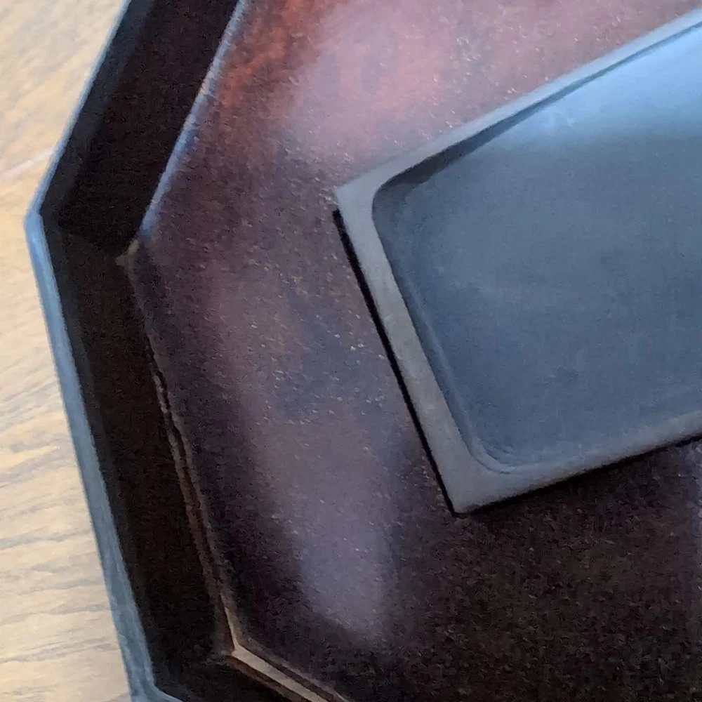 Jubako Bento Box Japanese Octagonal inkstone box with makie pear finish lacquer