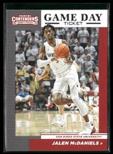 2019 Panini Contenders Draft Picks #34 Jalen McDaniels Game Day Ticket