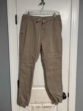 Divided H&M Beige/Khaki Drawstring Jogger Pants Mens Size M