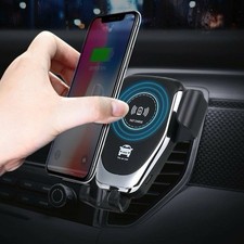 Fast Wireless Car Charger Automatic Clamping Car Mount Air Vent Phone Holder