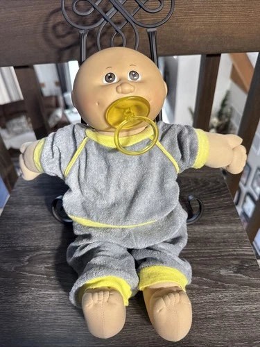 Cabbage Patch Doll Vintage 1984 Baby with pacifier,  (Outfit Possibly Not Orig.)