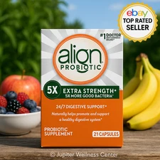 Align Probiotic 5X Extra Strength for Gut Health, 21 Capsules  Exp 1/2027