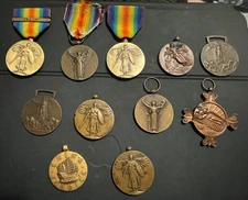 👽 ORIGINAL US Spanish Italian Victory Medal China 👽