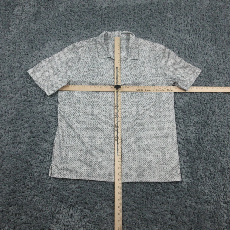 Camisa polo Reel Legends Freeline para hombre gris medio estampado manga corta pesca Foto 3 de 4