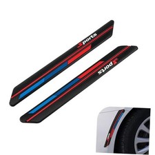 Car Bumper Guard Trim, Anti-Scratch Rubber Protector, Anti 2 PCS Black