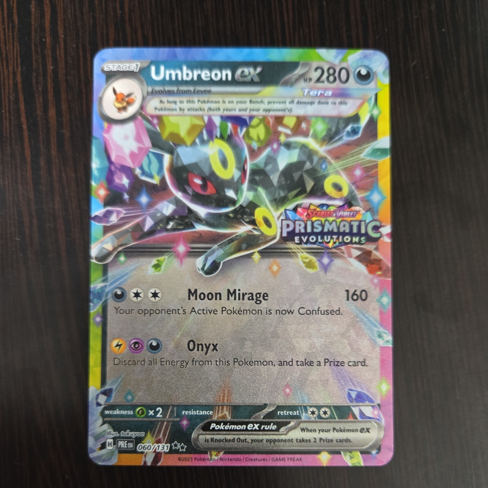 Pokemon Prismatic Evolutions Umbreon ex 60/131 Surprise Box Stamped Promo Opened