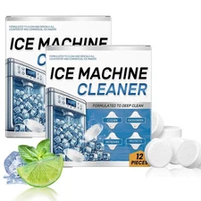 Ice Machine Cleaner Maker Descaler - 24 Ice Maker Cleaner Tablets, Compatible...