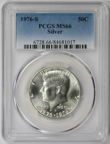 1976-S Bicentennial Kennedy Half Dollar Silver 50C MS 66 PCGS
