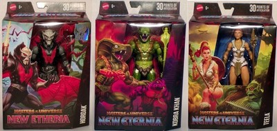LOT OF 3  Masters of The Universe New Etheria HORDAK / KOBRA KHAN / TEELA Figure
