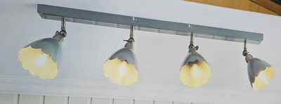Remi Scalloped 4 Light Adjustable Spotlight Bar