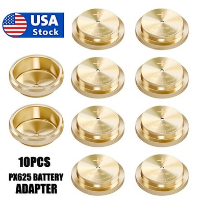 10x Brass Metal Battery Adapter Converter LR44 to PX625 PX13 MR9 S625PX LR9 US