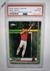 2019 Topps Chrome #200 - Mike Trout - Jumping Green Wave Refractor /99 - PSA 10