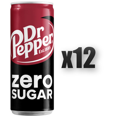 8435185953711 Napój Gazowany Dr Pepper Zero - Bez Dodatku Cukru w Puszce 0,33 l 