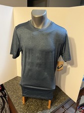 Asics Men  s T-Shirt Blue Heather Small Polyester Spandex - NWT