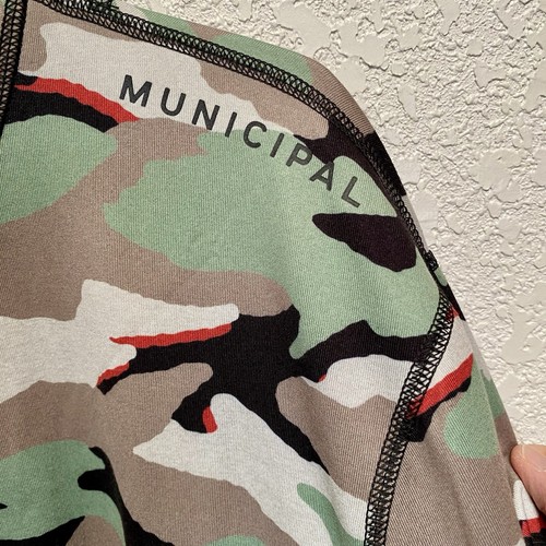 Municipal Pullover Mens XL 1/4 REC Zip Mock Neck Pitaya Pop Camo Shirt Jacket LS - Picture 2 of 8