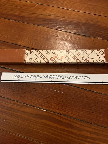 Vintage Unitech Lettering Template 44-2290 290CL Use Pen 4 - Picture 3 of 4