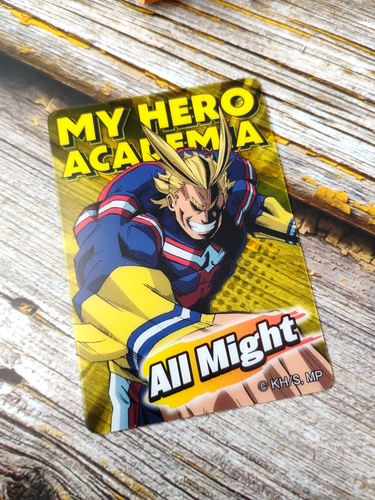 All Might - 2-14 - My Hero Academia MHA Plastic Morinaga Card - Japan - Picture 2 of 3