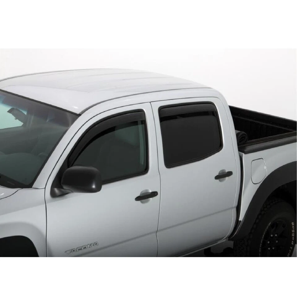 AVS Front & Rear In-Channel Smoke Window Ventvisors for 05-15 Tacoma Crew Cab Foto 2 de 4
