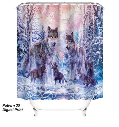 SHOWER CURTAIN 100% POLYESTER FABRIC MODERN DESIGNER WASHABLE + 12 HOOKS 180*180 - Picture 47 of 52