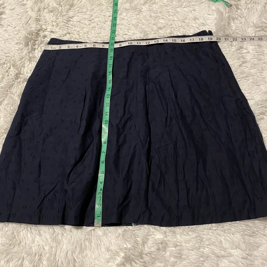 Tommy Hilfiger Mujer Talla 18 Azul Marino Patrón Texturizado Falda 20" Largo Usada en Excelente Condición Foto 4 de 4