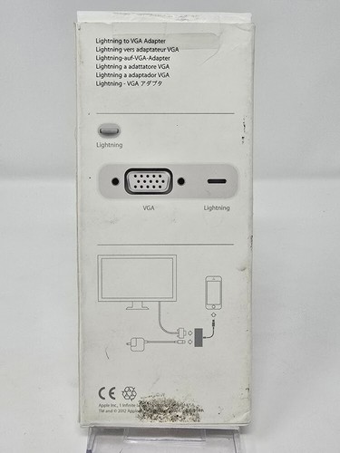 Apple Lightning to VGA Adapter for iPhone/iPad | OEM | MD825AM/A | A1439 | White - Zdjęcie 2 z 4