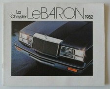 CHRYSLER LeBARON 1982 dealer brochure catalog - French - Canada