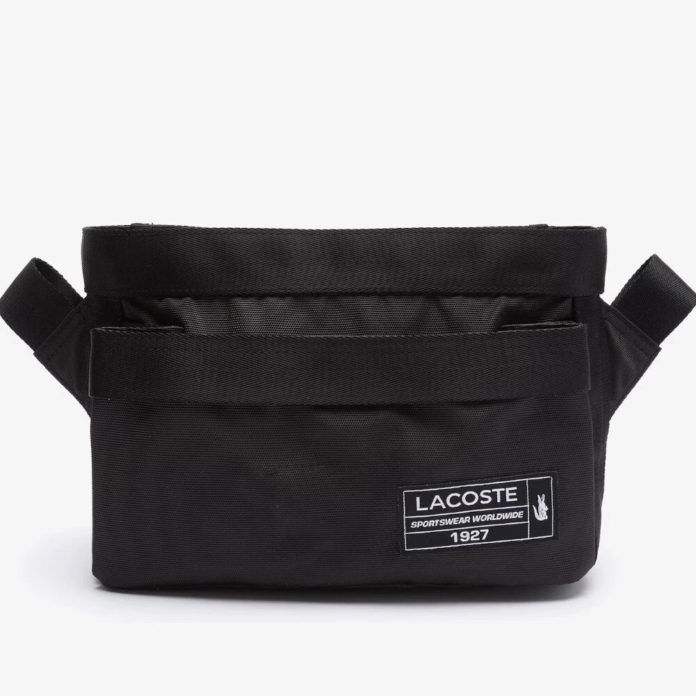 LACOSTE FANNY PACK WAIST REPORTER BAG UNISEX WAIST REPORTER BAG HIKING BLACK